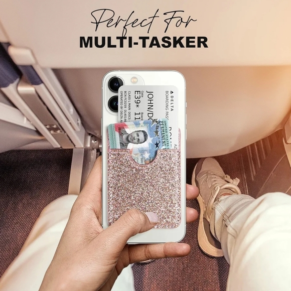 Glitter Koala Pouch - Phone Card Holder, Stick On Wallet (White) - Picture 1 of 8